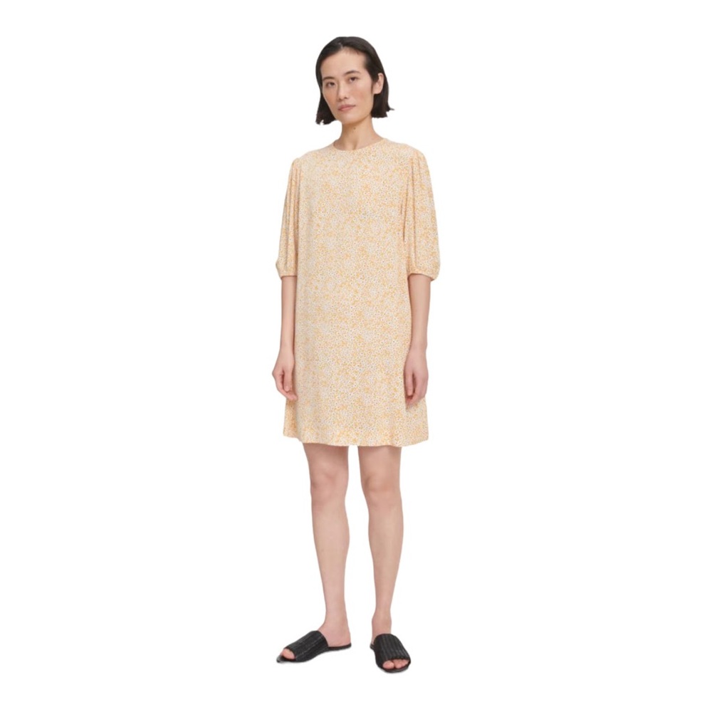 SAMSOE Yellow Floral Mini Dress